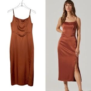 Astr | Dresses | Astr The Label Open Back Maxi Linen Blend Dress Size Xl |  Poshmark